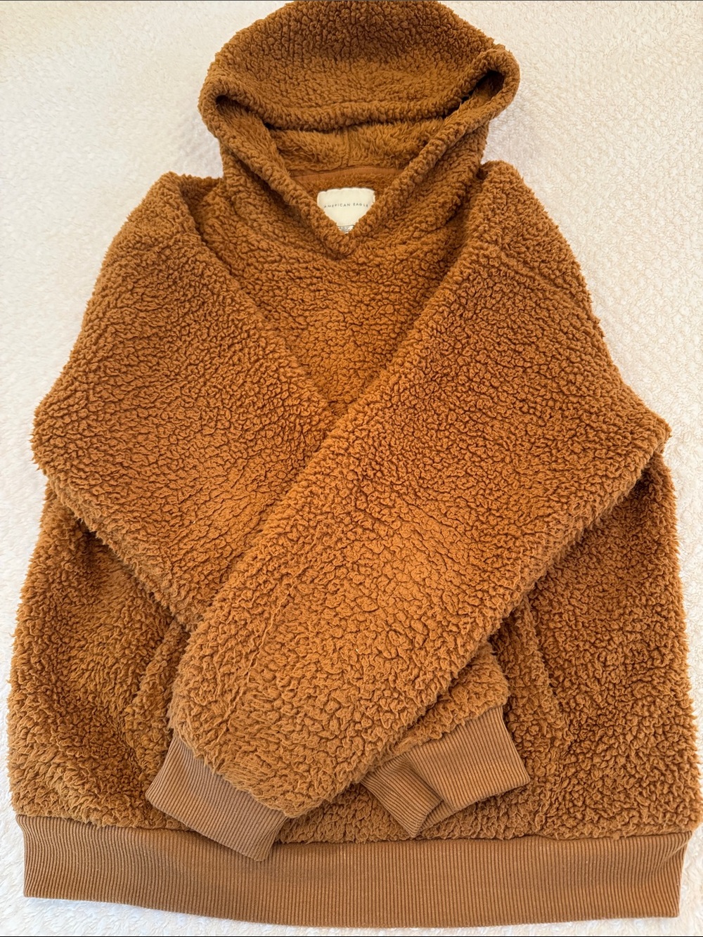 American Eagle Brown Sherpa Hoodie